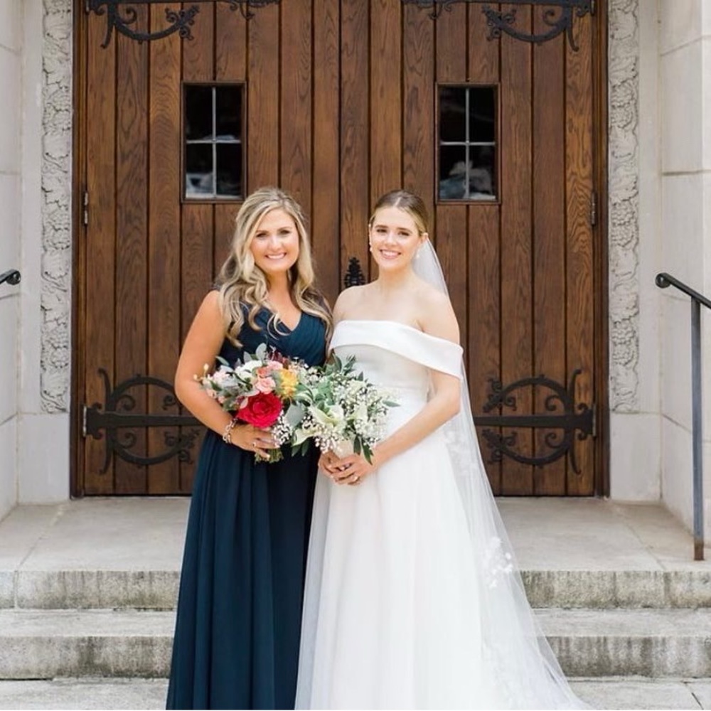 Dark navy bridesmaid dress size us 6
